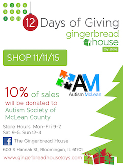 The Gingerbread House’s 12 Days of Giving, Benefiting Autism McLean